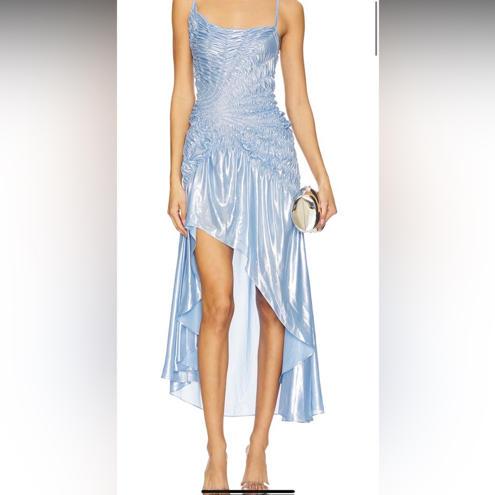 Georgia Hardinge - Blue Ruched Dress - UK10